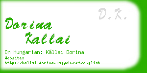 dorina kallai business card